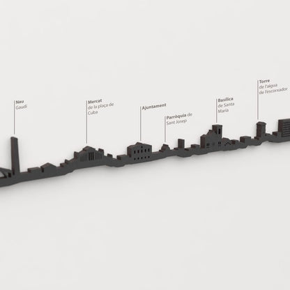 Skyline Mataró – detalle de Nau Gaudí en madera negra.