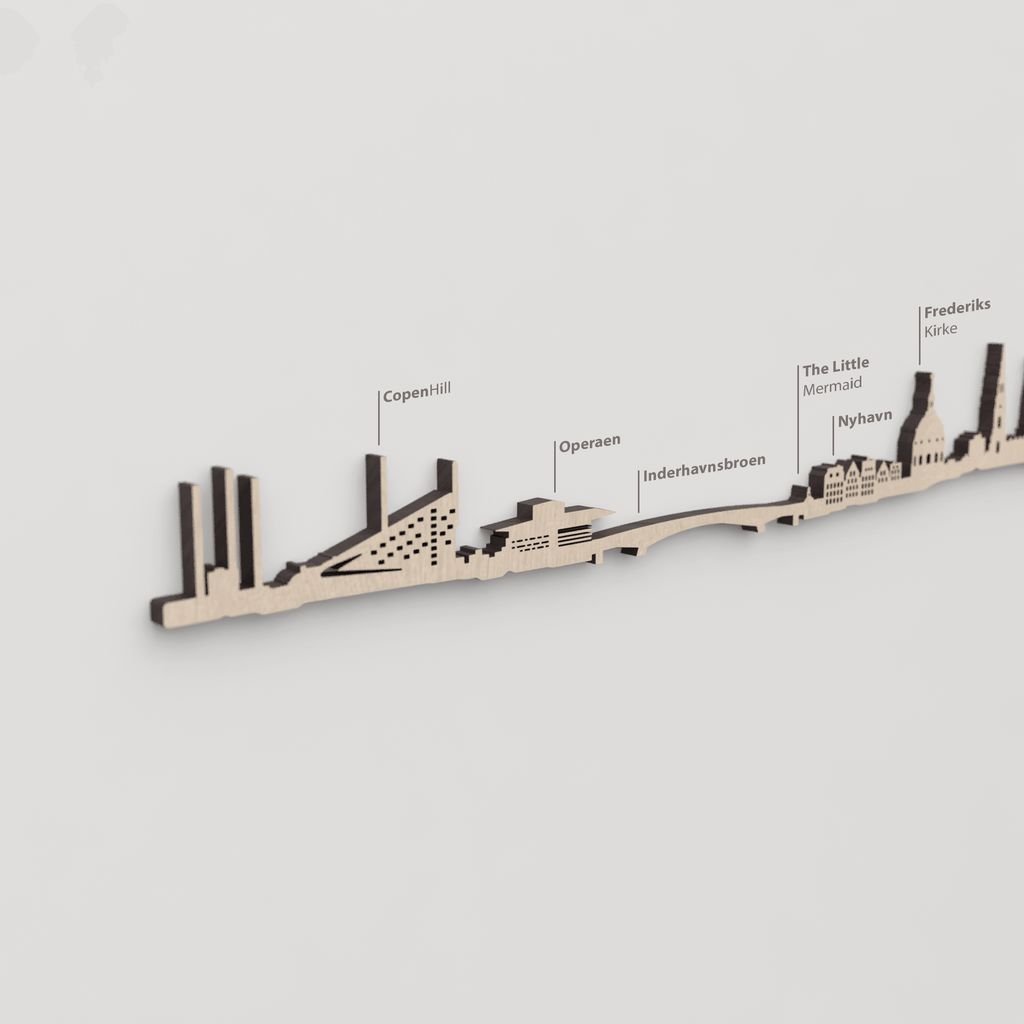 Skyline Copenhague – primer plano de la Operaen en madera natural.