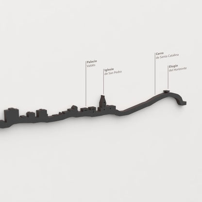 Skyline Gijón-Xixón – detalle del Palacio Valdés en madera negra.