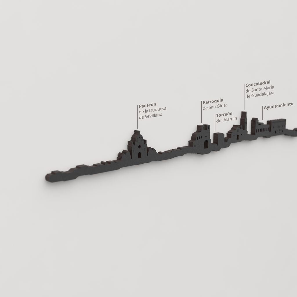 Skyline Guadalajara – detalle del Panteón de la Duquesa de Sevillano en madera negra.