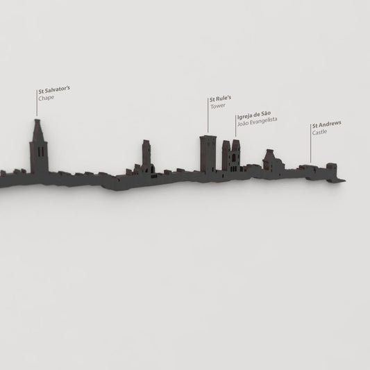 Skyline Saint Andrews – detalle de St Salvator’s Chape en madera negra.