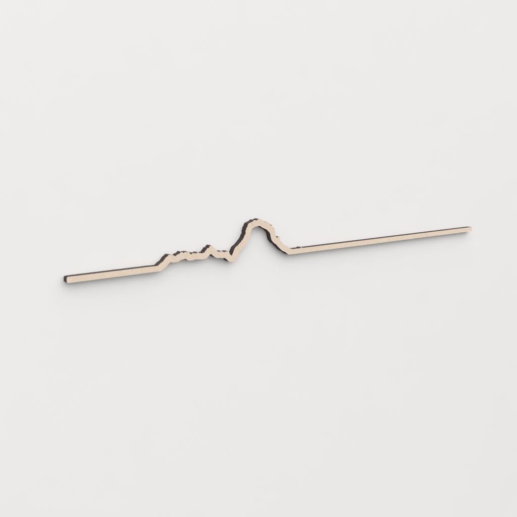 Regalo perfecto para los amantes de Ibiza: silueta de Es Vedrà en madera.