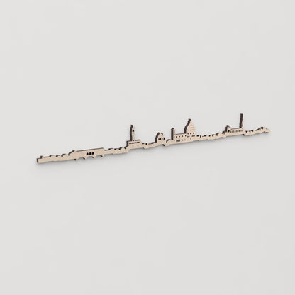 Regalo original con el skyline de Florencia tallado en madera para amantes del arte y la historia.