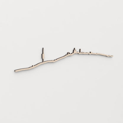Regalo original: silueta skyline Barcelona Collserola en madera natural.