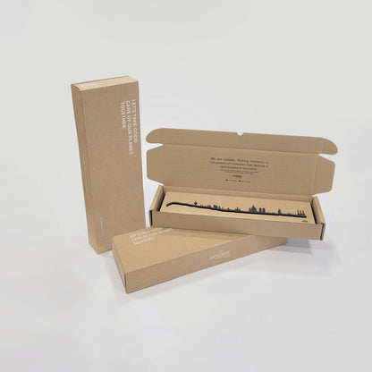 Idea de regalo original: la silueta del skyline de Barcelona en madera