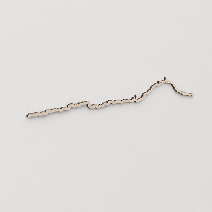 Regalo original para amantes de la Costa Blanca: silueta skyline de Dénia en madera.