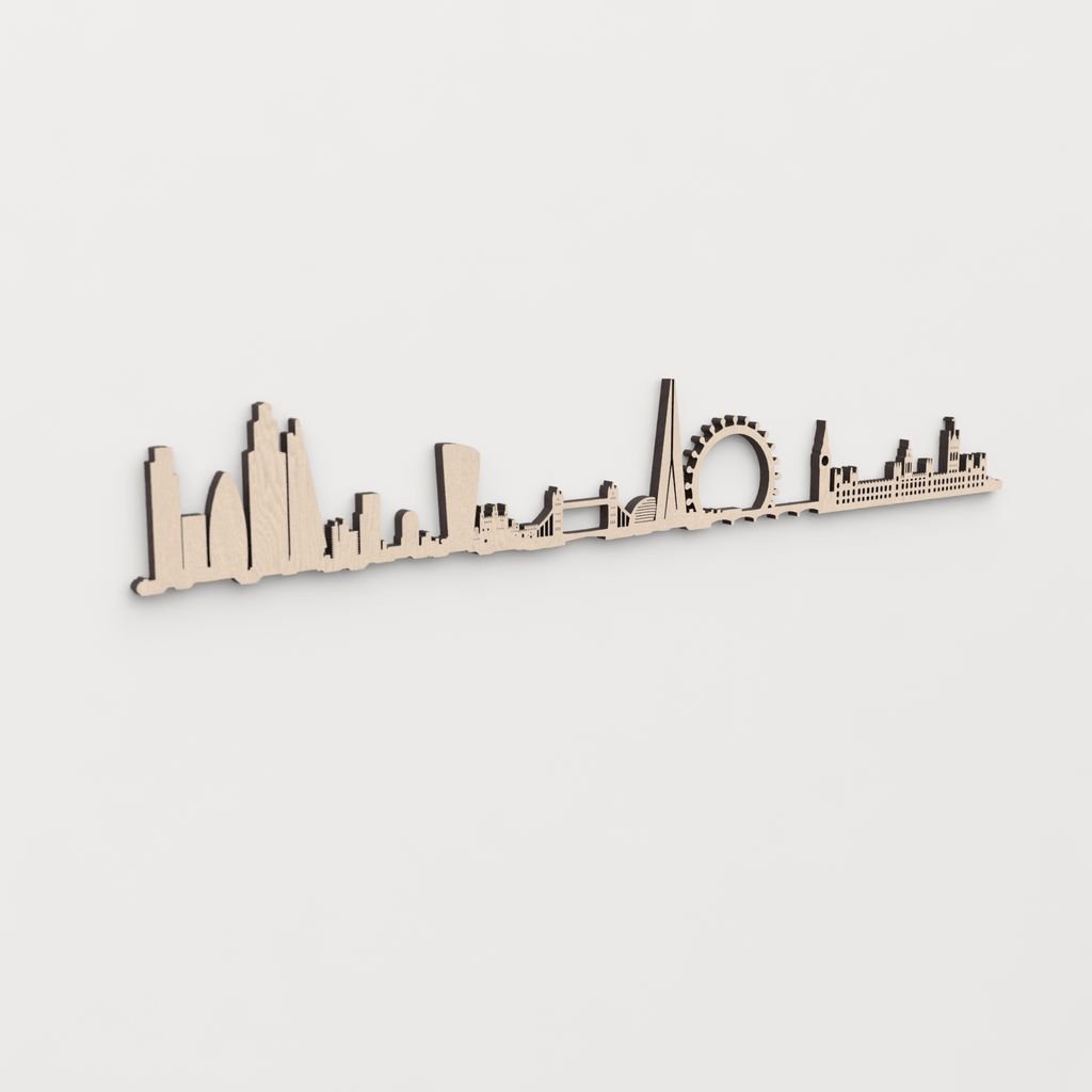 Textura y veta de la madera natural del skyline de Londres.