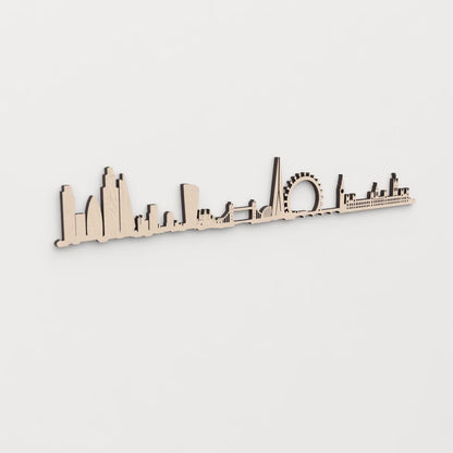 Textura y veta de la madera natural del skyline de Londres.