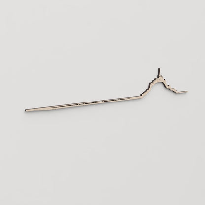 Regalo original: silueta skyline Mont Saint-Michel en madera natural.