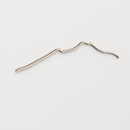 Regalo original: silueta skyline Monte Vesubio en madera natural.