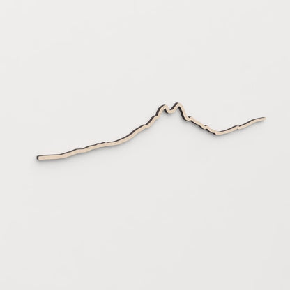 Regalo original: silueta skyline Pedraforca en madera natural.