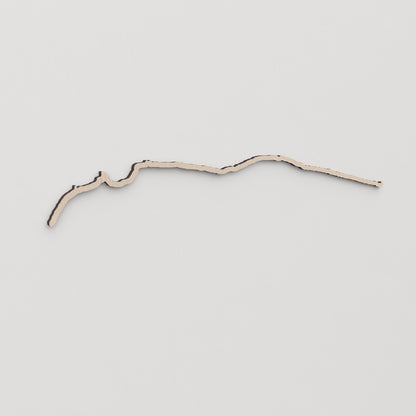 Regalo original: silueta skyline Sella del Diavolo en madera natural.