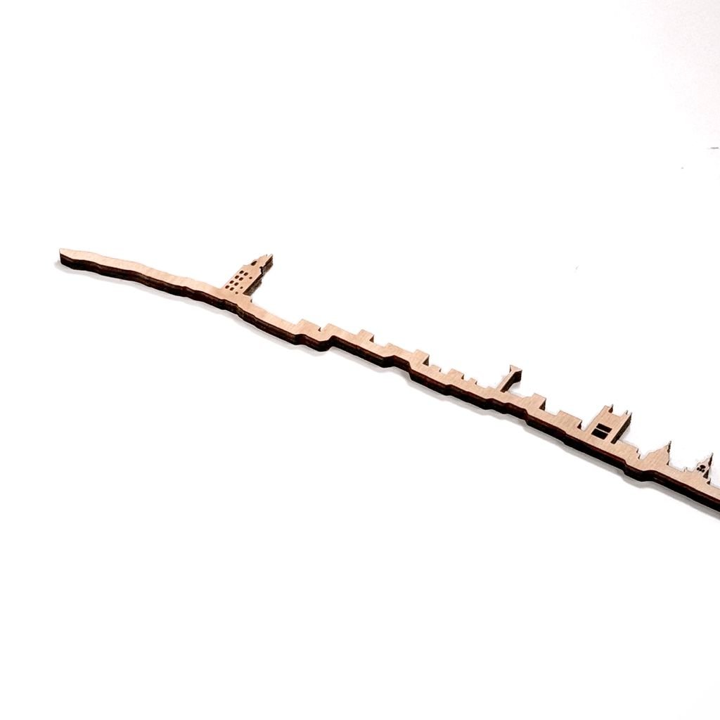 Skyline A Coruña skyline in wood - Skylinecity