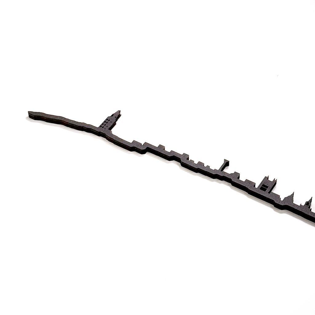 Skyline A Coruña skyline in wood - Skylinecity