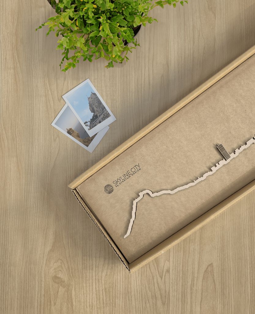 Skyline Alicante skyline in wood - Skylinecity