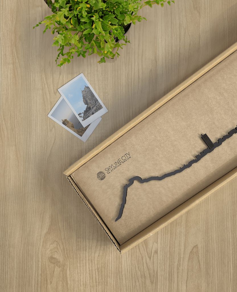 Skyline Alicante skyline in wood - Skylinecity