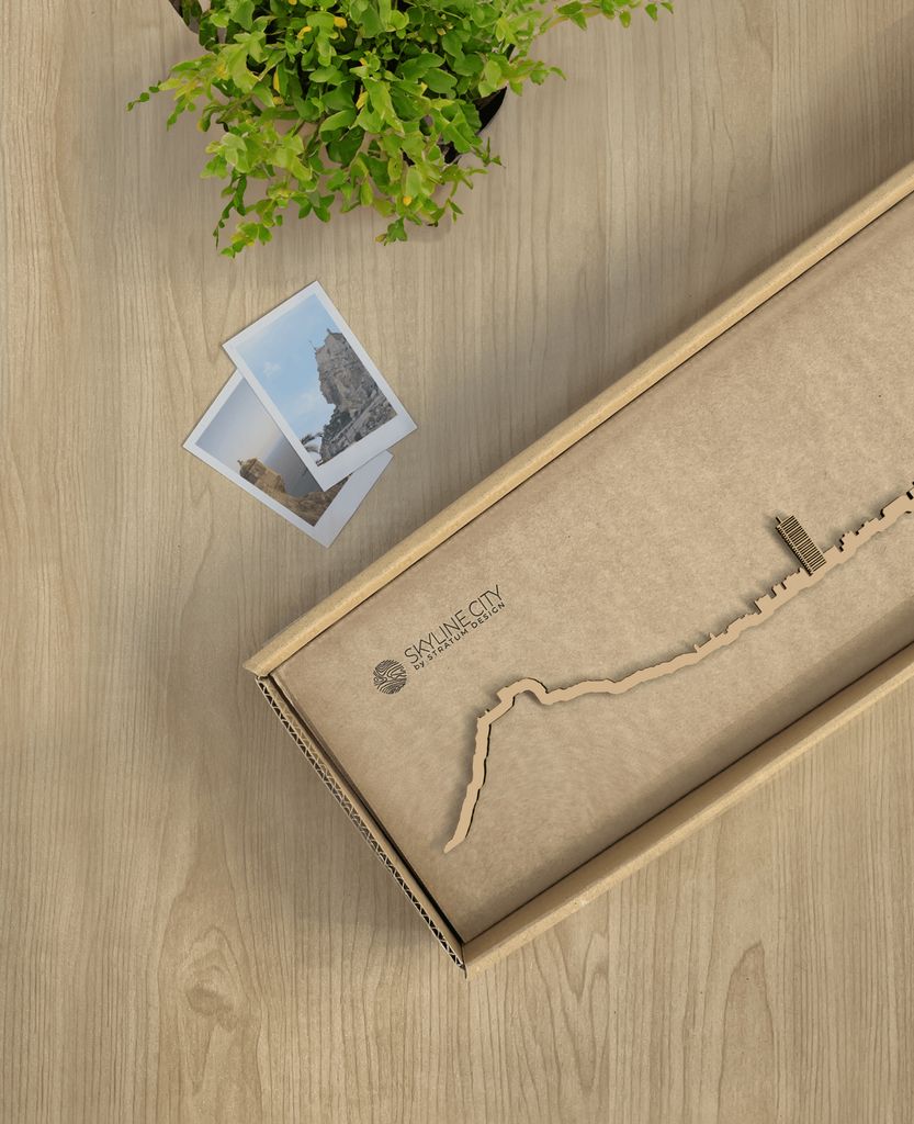 Skyline Alicante skyline in wood - Skylinecity