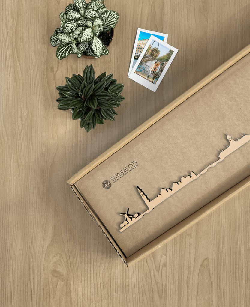 Skyline Ámsterdam skyline in wood - Skylinecity