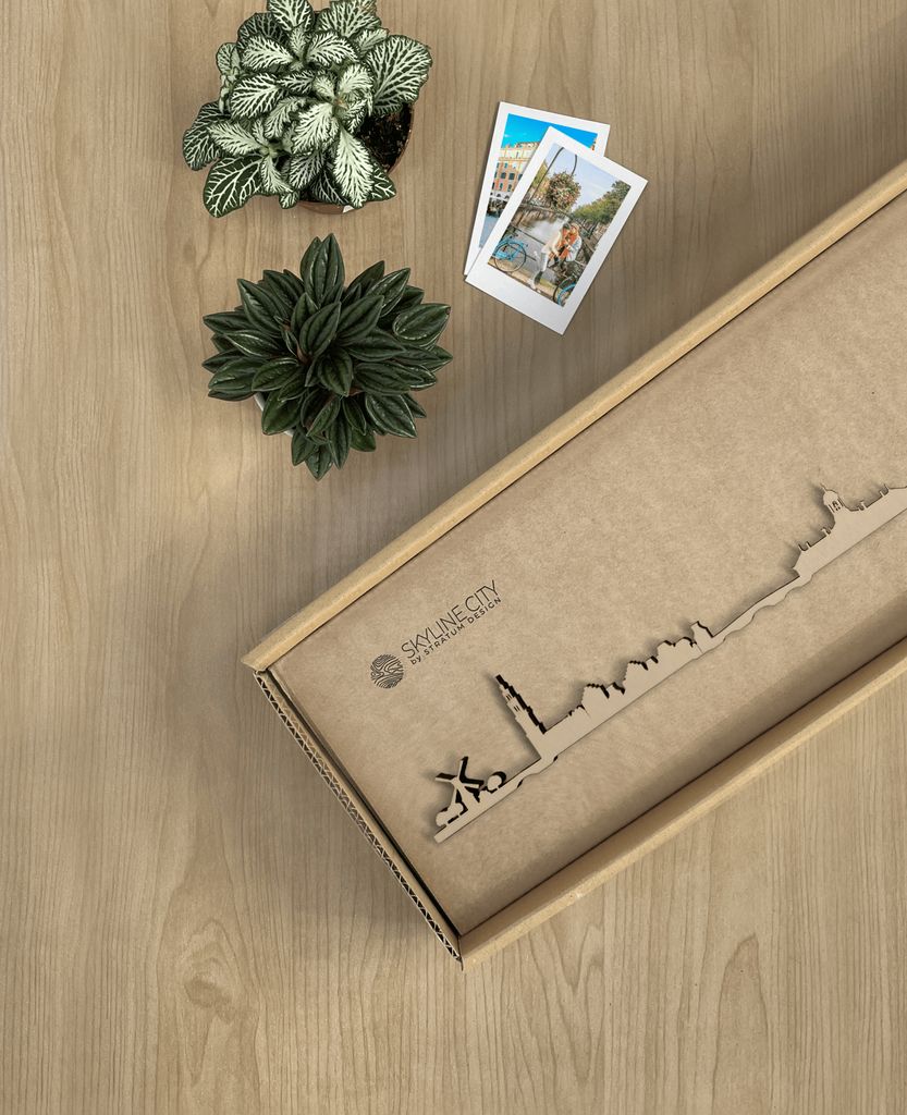 Skyline Ámsterdam skyline in wood - Skylinecity