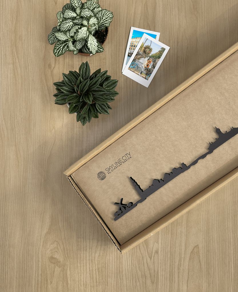 Skyline Ámsterdam skyline in wood - Skylinecity