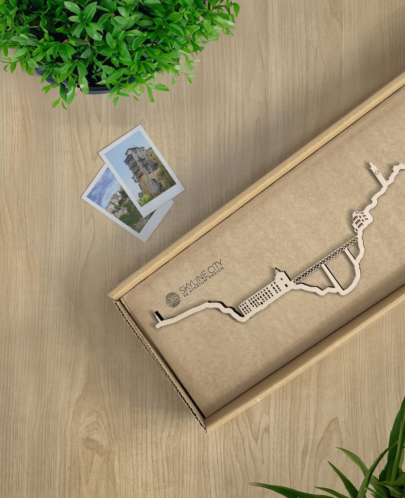 Skyline Cuenca skyline in wood - Skylinecity