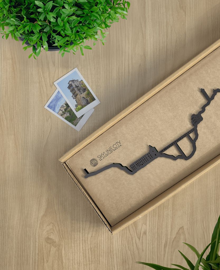 Skyline Cuenca skyline in wood - Skylinecity