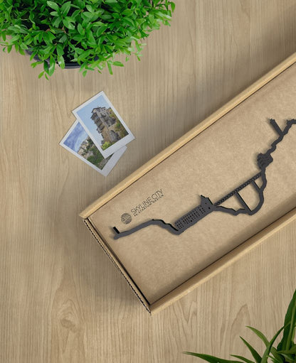 Skyline Cuenca skyline in wood - Skylinecity