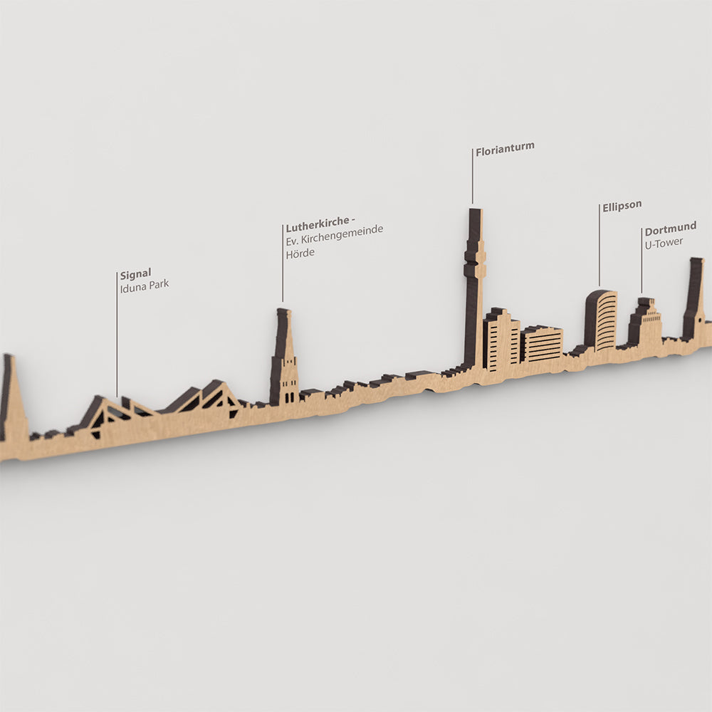 Skyline Dortmund skyline in wood - Skylinecity