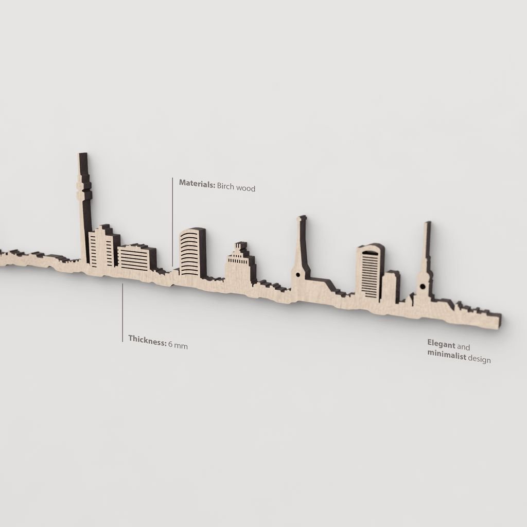 Skyline Dortmund skyline in wood - Skylinecity