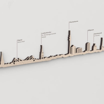 Skyline Dortmund skyline in wood - Skylinecity
