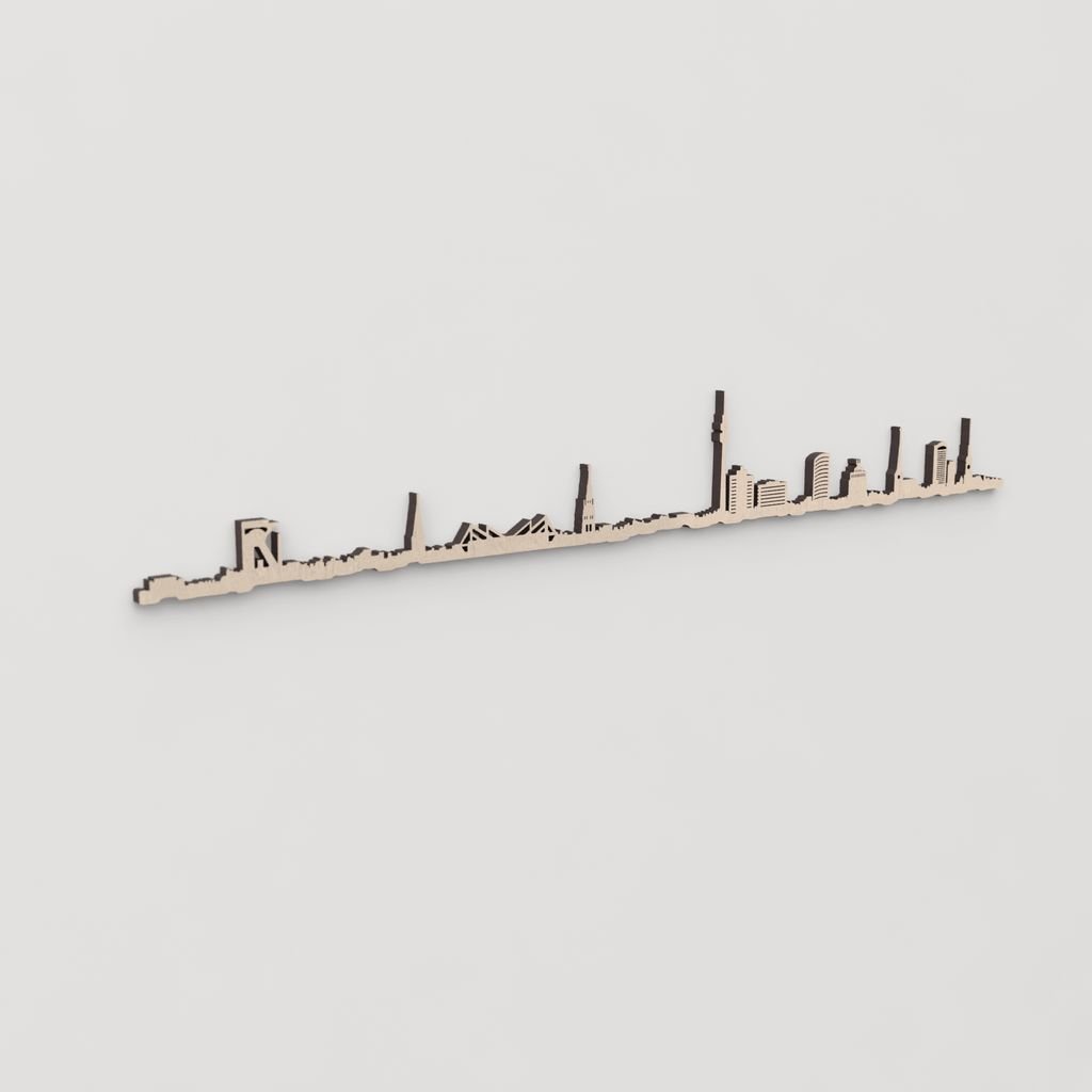 Skyline Dortmund skyline in wood - Skylinecity