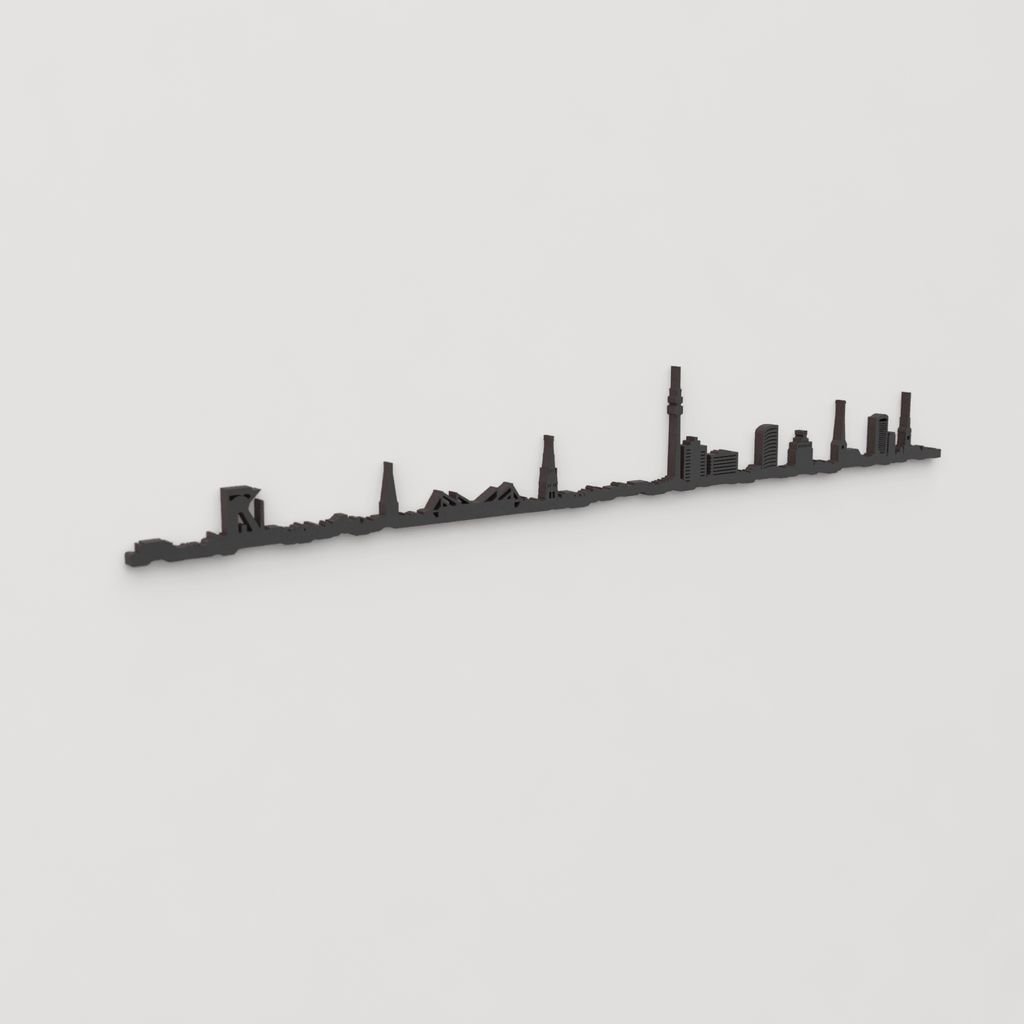 Skyline Dortmund skyline in wood - Skylinecity