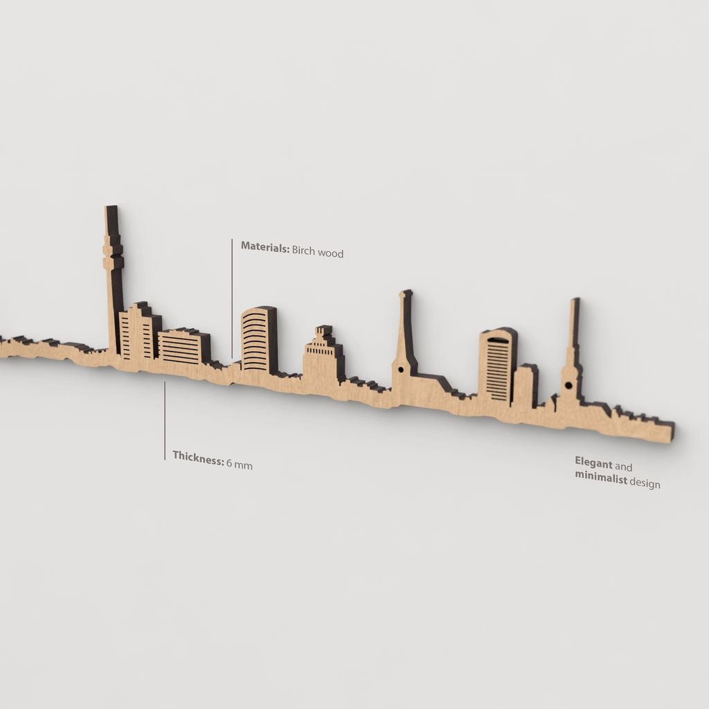 Skyline Dortmund skyline in wood - Skylinecity