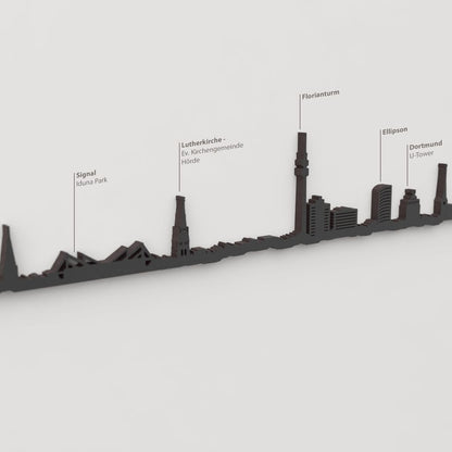 Skyline Dortmund skyline in wood - Skylinecity