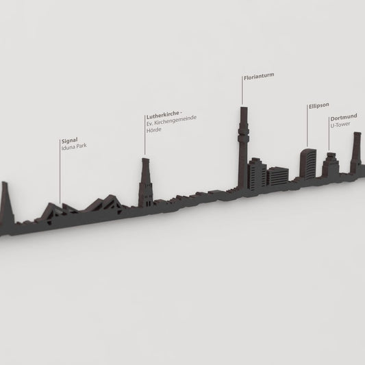 Skyline Dortmund skyline in wood - Skylinecity
