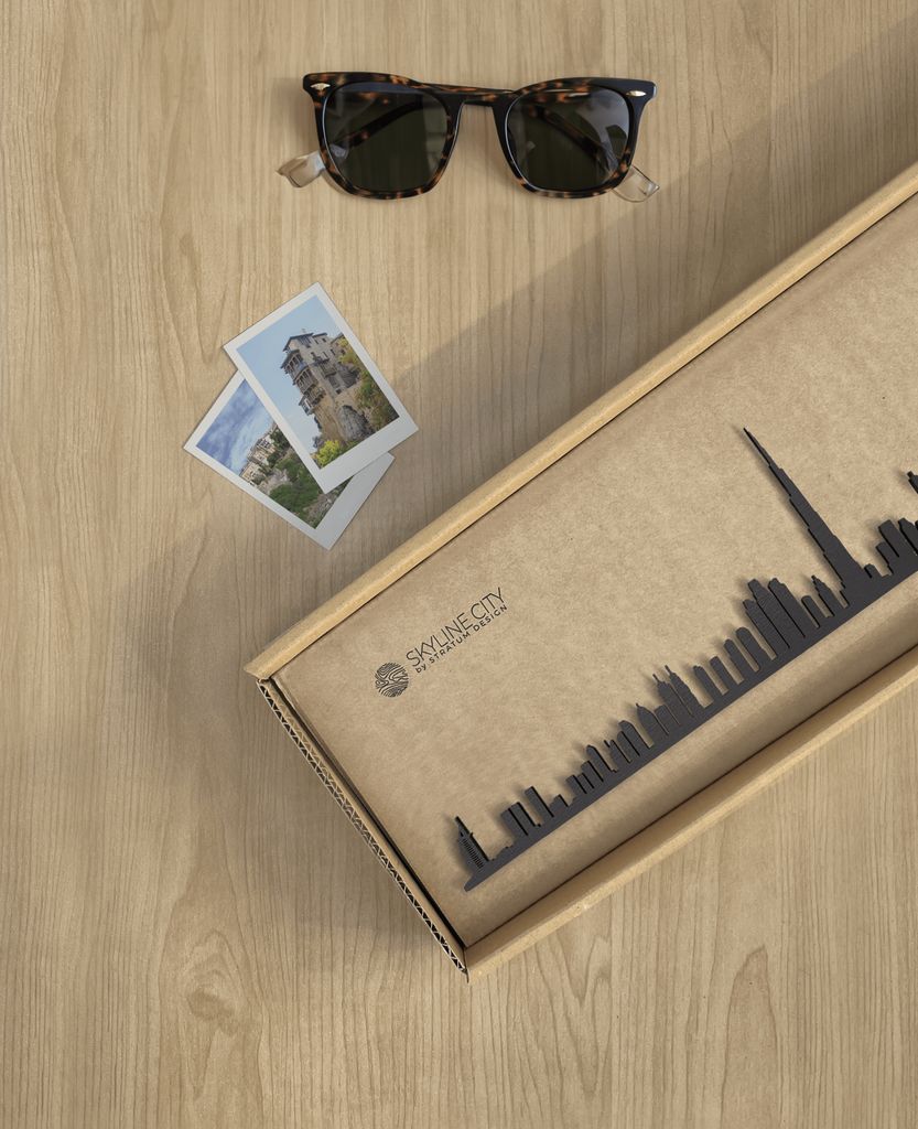 Skyline Dubái skyline in wood - Skylinecity