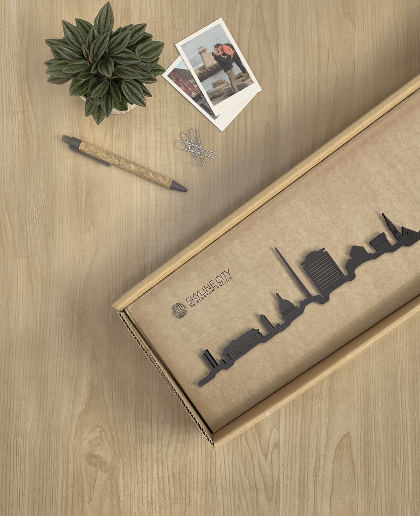 Skyline Dublín skyline in wood - Skylinecity