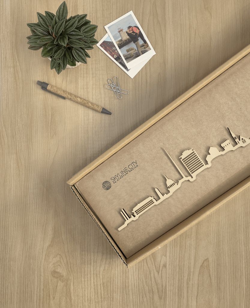 Skyline Dublín skyline in wood - Skylinecity