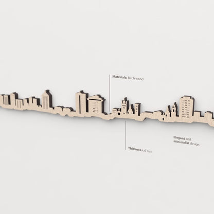 Skyline Génova skyline in wood - Skylinecity