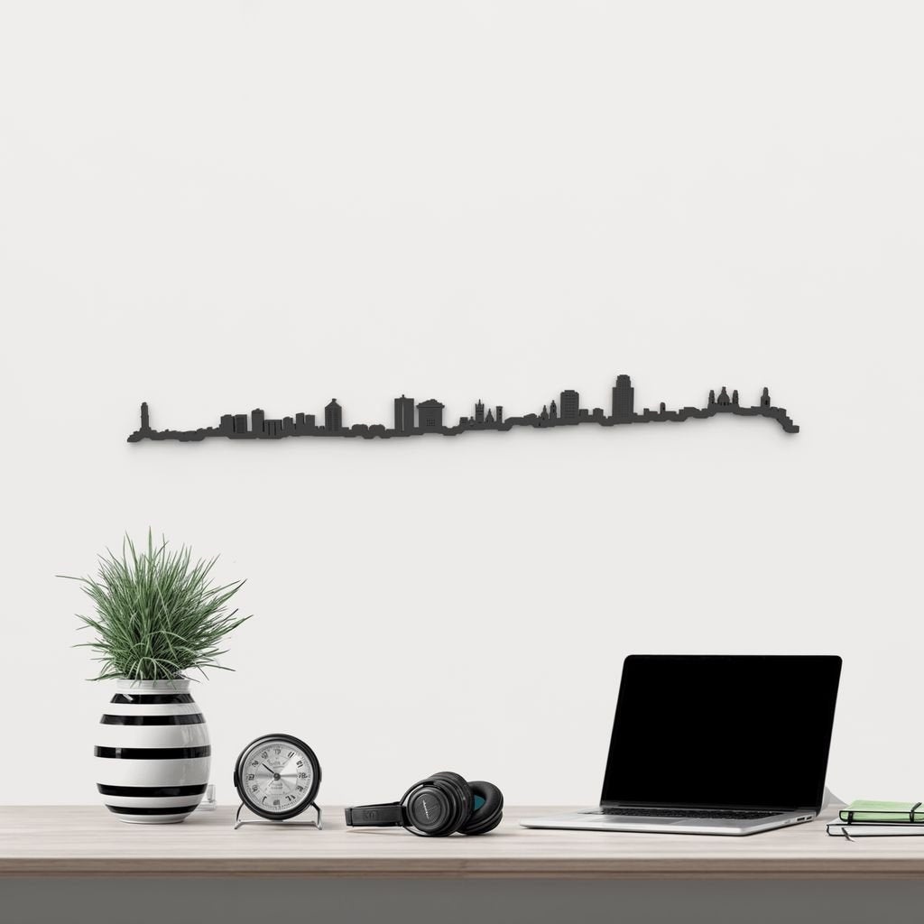 Skyline Génova skyline in wood - Skylinecity