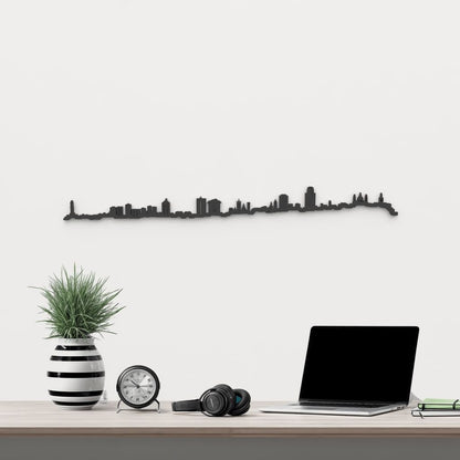 Skyline Génova skyline in wood - Skylinecity