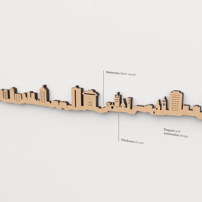 Skyline Génova skyline in wood - Skylinecity
