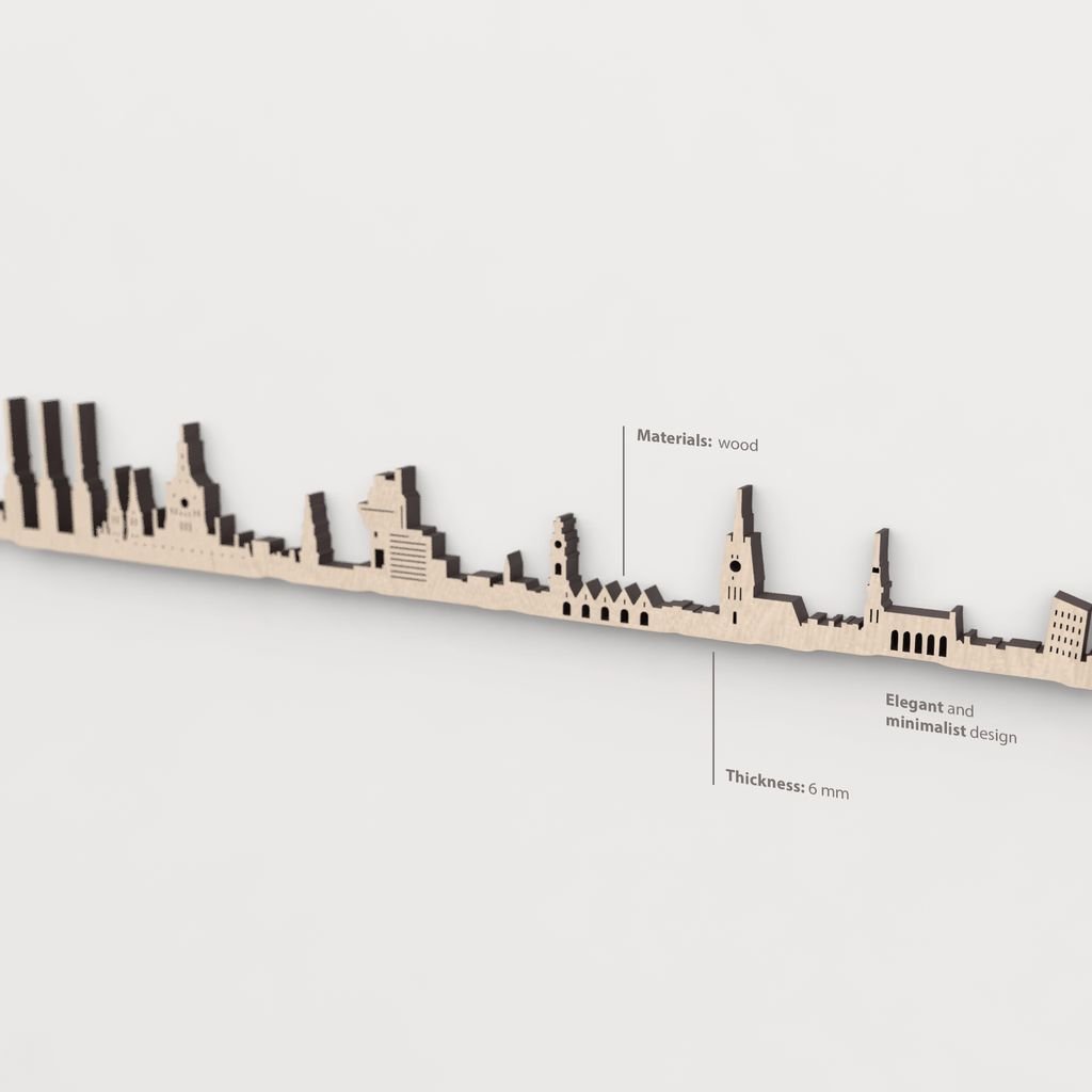 Skyline Hannover skyline in wood - Skylinecity