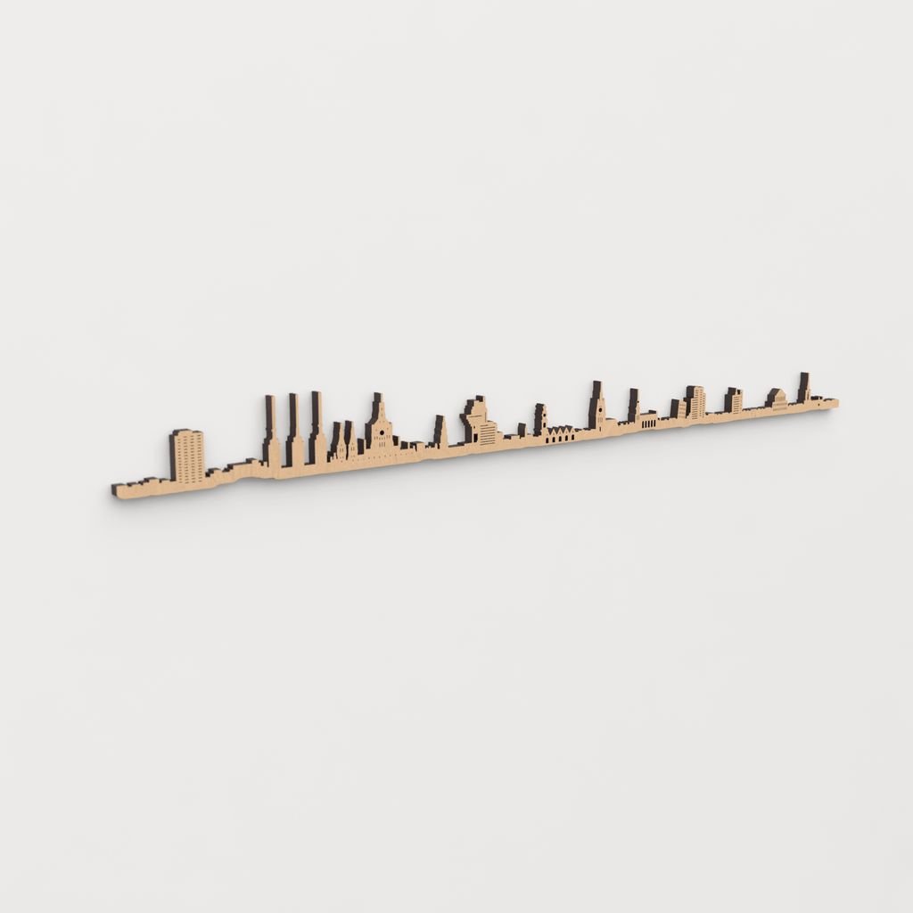 Skyline Hannover skyline in wood - Skylinecity