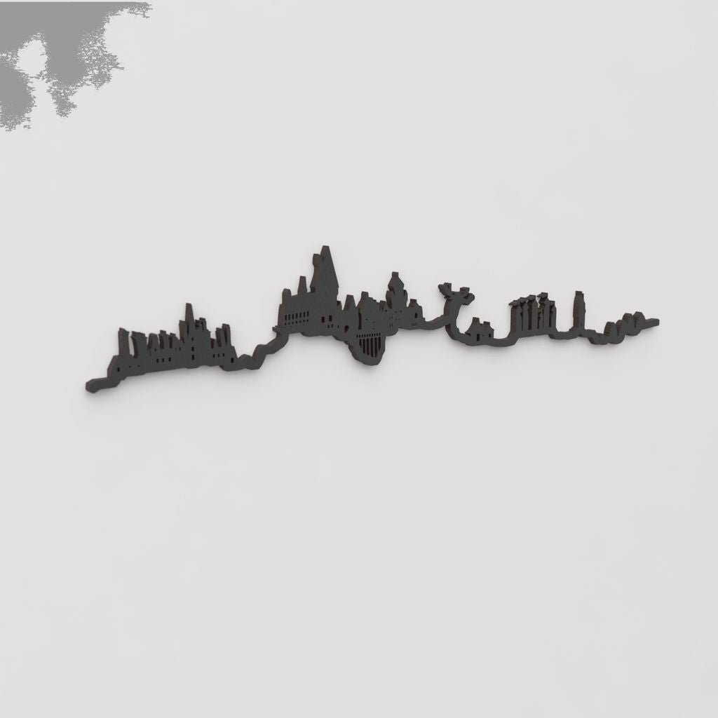 Skyline Hogwarts skyline in wood - Skylinecity