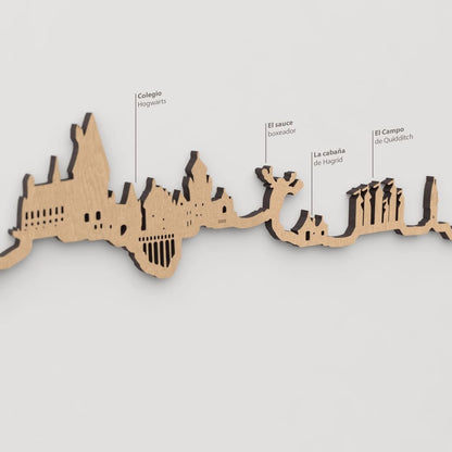 Skyline Hogwarts skyline in wood - Skylinecity
