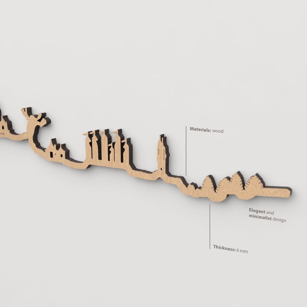 Skyline Hogwarts skyline in wood - Skylinecity