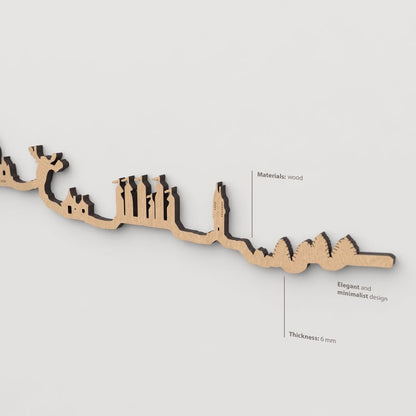 Skyline Hogwarts skyline in wood - Skylinecity