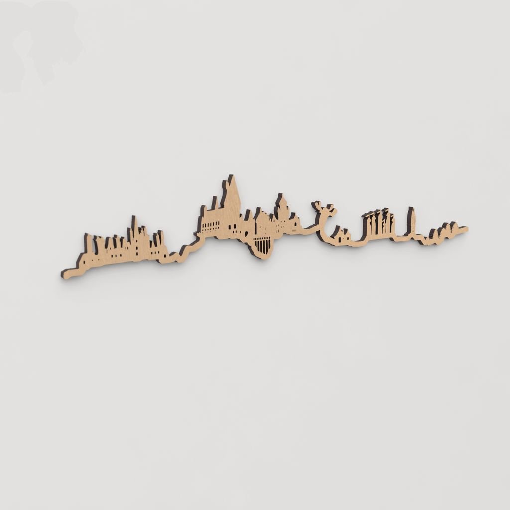 Skyline Hogwarts skyline in wood - Skylinecity
