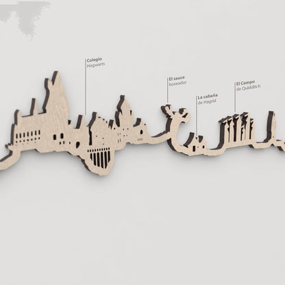 Skyline Hogwarts skyline in wood - Skylinecity
